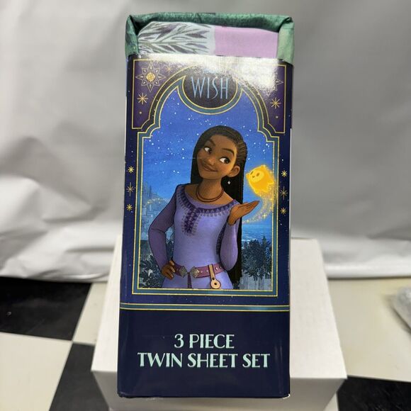 Disney Wish Movie 3 Piece Twin Sheet Set "Free the Wishes" Kids Microfiber Asha - Picture 4 of 6